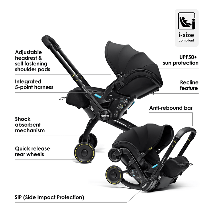 Doona X Car Seat & Stroller – Nitro Black
